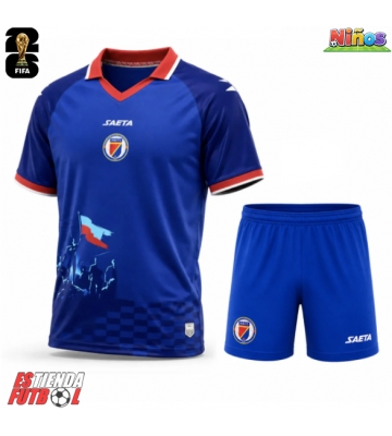 Haití Primera Equipación Niños Mundial 2026 Manga Corta (+ Pantalones cortos)